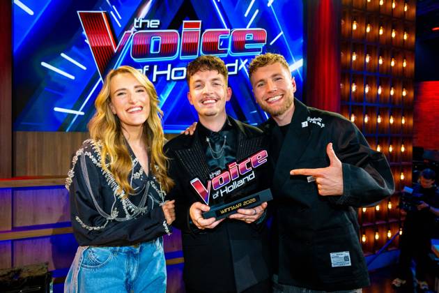 Finale TVOH HILVERSUM - Suzan Stortelder, Ruben Hillen and Freek Rikkerink at the announcement of the winner of The Voice of Holland (TVOH) 2026 in the RTL Tonight studio in Hilversum. Hilversum The Netherlands  Copyright: xMischaxSchoemakerx