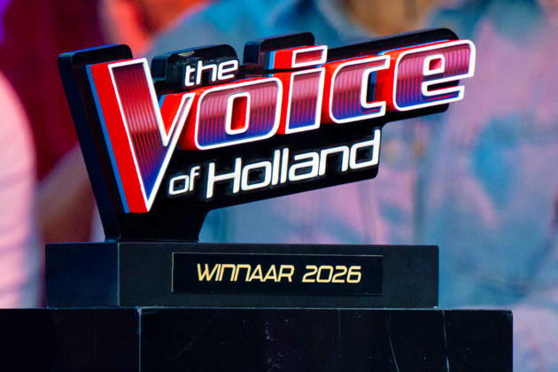 Finale TVOH HILVERSUM - The trophy for the winner of The Voice of Holland 2026 at the announcement of the winner of The Voice of Holland (TVOH) 2026 in the studio of RTL Tonight in Hilversum. Hilversum The Netherlands  Copyright: xMischaxSchoemakerx
