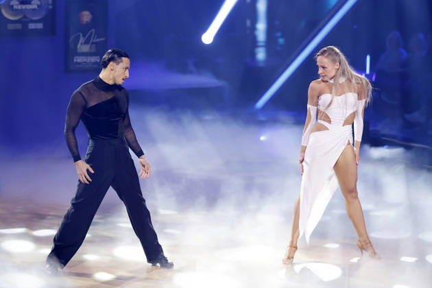 Sänger Milano (Milane Baybah) und Profitänzerin Marta Arndt bei der neunten Tanzshow der 19. Staffel der RTL-Tanzshow Lets Dance im Coloneum. Köln, 08.05.2026 NRW Deutschland Copyright: xChristophxHardtx