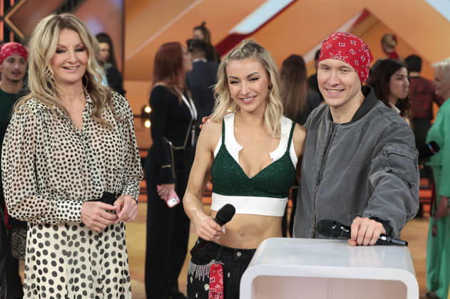 Frauke Ludowig, Anna-Carina Woitschack und Evgeny Vinokurov in der neunten Live-Show der 19. Staffel der RTL-Tanzshow Let s Dance im MMC Coloneum. Köln, 08.05.2026
