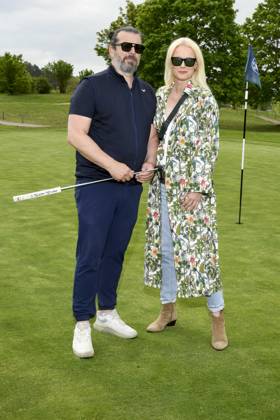 ABB PROMIGOLF - Franziska Knuppe und Ehemann Christian Moestl zu Gast beim ersten Charity Promi-AM Golfrunier zu gunstemn von Kinderwohl Berlin und Geka e.V. auf dem Golf und Country Club am Motzener See in Mittenwalde Brandenburg am 09.05.2026 Brandenburg Deutschland