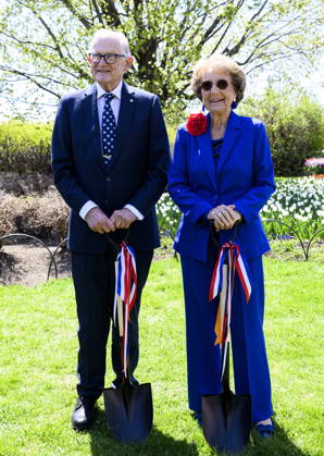May 9, 2026, Ottawa, On, Canada: Princess Margriet of the Netherlands, right, and her husband Pieter van Vollenhoven are pictured following a tree planting ceremony as they attend the opening ceremony of the Canadian Tulip Festival in Ottawa, on Saturday, May 9, 2026. Princess Margriet is visiting Ottawa, the city where she was born during the Second World War. The princess was born at the Ottawa Civic Hospital after the Dutch royal family fled to Canada to escape Nazi occupying forces in 1940. Ottawa Canada - ZUMAc35_ 20260509_zaf_c35_016 Copyright: xSpencerxColbyx