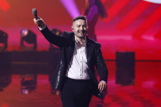Sänger Menderes Bagci im Finale der 22. Staffel der deutschen Gesangs-Castingshow Deutschland sucht den Superstar (DSDS) in den MMC-Studios. Köln, 09.05.2026 NRW Deutschland Copyright: xChristophxHardtx
