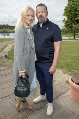 ABB PROMIGOLF- Franziska Knuppe mit Ehemann Christian Moestl zu Gast beim ersten Charity Promi-AM Golfturnier zu gunstemn von Kinderwohl Berlin und Geka e.V. auf dem Golf und Country Club am Motzener See in Mittenwalde Brandenburg am 09.05.2026 Brandenburg Deutschland