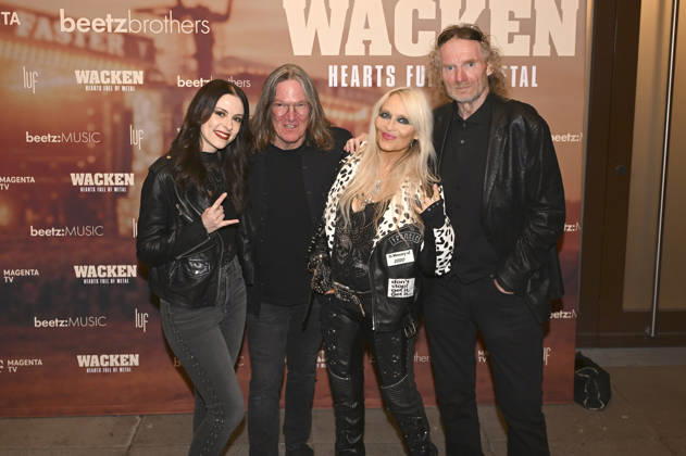 Jennifer Haben, Thomas Jensen, Doro Pesch und Holger Hübner bei der Premiere des Magenta TV-Dokumentarfilms Wacken - Hearts Full of Metal auf dem DOK.fest München 2026 im Deutschen Theater. München, 09.05.2026