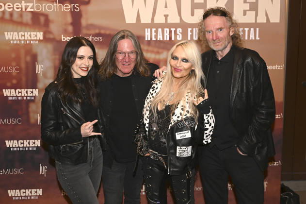 Jennifer Haben, Thomas Jensen, Doro Pesch und Holger Hübner bei der Premiere des Magenta TV-Dokumentarfilms Wacken - Hearts Full of Metal auf dem DOK.fest München 2026 im Deutschen Theater. München, 09.05.2026