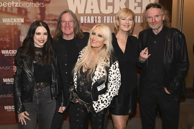 Jennifer Haben, Thomas Jensen, Doro Pesch, Cordula Kablitz-Post und Holger Hübner bei der Premiere des Magenta TV-Dokumentarfilms Wacken - Hearts Full of Metal auf dem DOK.fest München 2026 im Deutschen Theater. München, 09.05.2026
