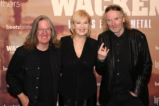 Thomas Jensen, Cordula Kablitz-Post und Holger Hübner bei der Premiere des Magenta TV-Dokumentarfilms Wacken - Hearts Full of Metal auf dem DOK.fest München 2026 im Deutschen Theater. München, 09.05.2026