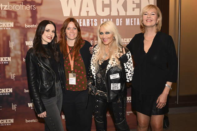 Jennifer Haben, Adele Kohout, Doro Pesch und Cordula Kablitz-Post bei der Premiere des Magenta TV-Dokumentarfilms Wacken - Hearts Full of Metal auf dem DOK.fest München 2026 im Deutschen Theater. München, 09.05.2026