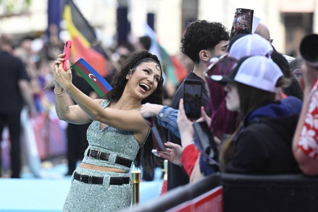 VIENNA, AUSTRIA 20260510 Jiva representing Azerbaijan on the turquoise carpet ahead of next week s semi finals and final of this year s Eurovision Song Contest ESC in Vienna, Austria WIEN AUSTRIA x10070x  Copyright: xJessicaxGow TTx EUROVISION 2026 TURQUOISE CARPET YgZBrRyxV3s