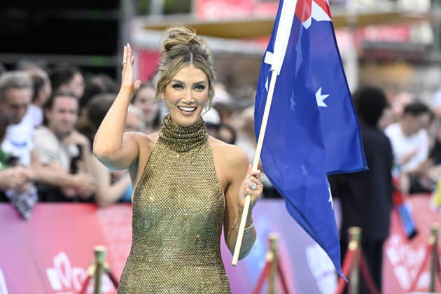 VIENNA, AUSTRIA 20260510 Delta Goodrem representing Australia on the turquoise carpet ahead of next week s semi finals and final of this year s Eurovision Song Contest ESC in Vienna, Austria WIEN AUSTRIA x10070x  Copyright: xJessicaxGow TTx EUROVISION 2026 TURQUOISE CARPET 9WjsuSpPYfs