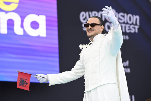 VIENNA, AUSTRIA 20260510 Alis representing Albania on the turquoise carpet ahead of next week s semi finals and final of this year s Eurovision Song Contest ESC in Vienna, Austria WIEN AUSTRIA x10070x  Copyright: xJessicaxGow TTx EUROVISION 2026 TURQUOISE CARPET c5IKFJp0yD0