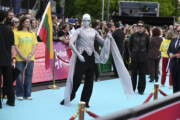VIENNA, AUSTRIA 20260510 Lion Ceccah representing Lithuania on the turquoise carpet for next weeks semi-finals and final of this years Eurovision Song Contest ESC in Vienna, Austria VIENNA AUSTRIA x10070x  Copyright: xJessicaxGow TTx EUROVISION 2026 TURKOSA MATTAN Brey1Lpm9Ik