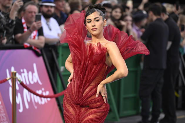 VIENNA, AUSTRIA 20260510 Sarah Engels representing Germany on the turquoise carpet ahead of next week s semi finals and final of this year s Eurovision Song Contest ESC in Vienna, Austria WIEN AUSTRIA x10070x  Copyright: xJessicaxGow TTx EUROVISION 2026 TURQUOISE CARPET CtBw5Ltl2sc