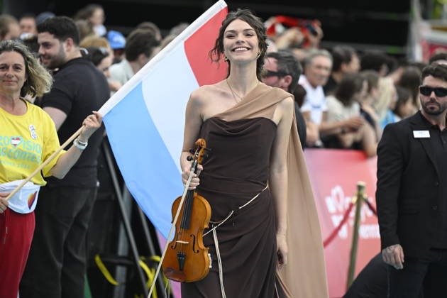 VIENNA, AUSTRIA 20260510 Eva Marija representing Luxembourg on the turquoise carpet ahead of next week s semi finals and final of this year s Eurovision Song Contest ESC in Vienna, Austria WIEN AUSTRIA x10070x  Copyright: xJessicaxGow TTx EUROVISION 2026 TURQUOISE CARPET kLUFOxn8x9k