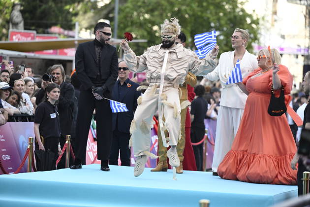 VIENNA, AUSTRIA 20260510 Akylas representing Greece on the turquoise carpet ahead of next week s semi finals and final of this year s Eurovision Song Contest ESC in Vienna, Austria WIEN AUSTRIA x10070x  Copyright: xJessicaxGow TTx EUROVISION 2026 TURQUOISE CARPET tU6z7-FJYoM