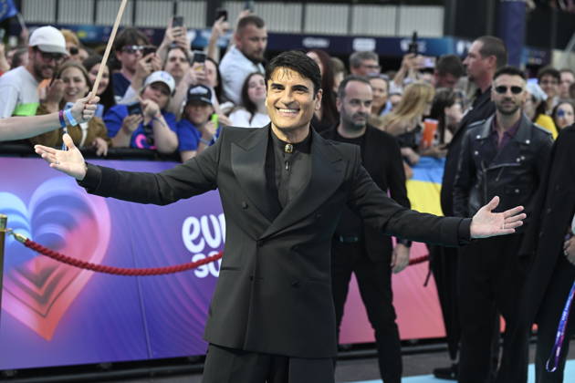 VIENNA, AUSTRIA 20260510 Sal Da Vinci representing Italy on the turquoise carpet ahead of next week s semi finals and final of this year s Eurovision Song Contest ESC in Vienna, Austria WIEN AUSTRIA x10070x  Copyright: xJessicaxGow TTx EUROVISION 2026 TURQUOISE CARPET SFpippzy4ig