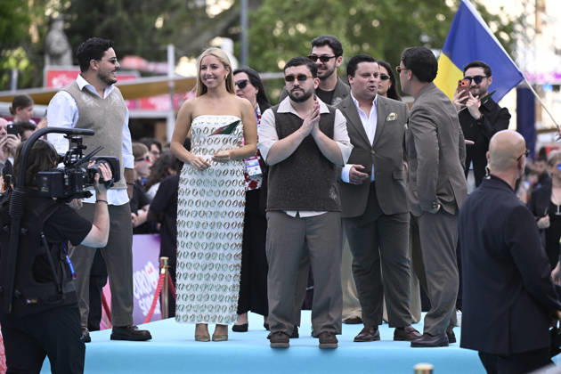 VIENNA, AUSTRIA 20260510 Bandidos do Cante representing Portugal on the turquoise carpet for next weeks semi-finals and final of this years Eurovision Song Contest ESC in Vienna, Austria VIENNA AUSTRIA x10070x  Copyright: xJessicaxGow TTx EUROVISION 2026 TURKOSA MATTAN WcKQMJJxxAU