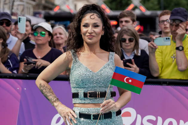 10.05.2026 - Europa, Österreich, Wien: Eröffnungszeremonie Turquoise Carpet Event des 70. Eurovision Song Contest 2026 am Rathausplatz; JIVA mit dem Song Just Go für Aserbaidschan Copyright: xLUKAxKOLANOVICx