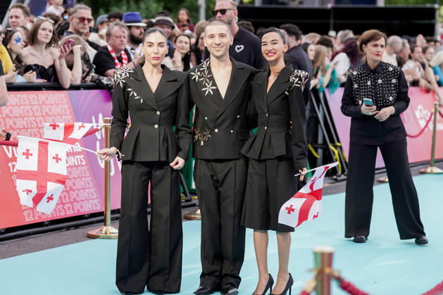 10.05.2026 - Europa, Österreich, Wien: Eröffnungszeremonie Turquoise Carpet Event des 70. Eurovision Song Contest 2026 am Rathausplatz; Bzikebi mit dem Song On Replay für Georgien Copyright: xLUKAxKOLANOVICx