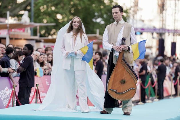 10.05.2026 - Europa, Österreich, Wien: Eröffnungszeremonie Turquoise Carpet Event des 70. Eurovision Song Contest 2026 am Rathausplatz; LELEKA mit dem Song Ridnym für die Ukraine Copyright: xLUKAxKOLANOVICx