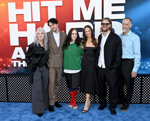 Los Angeles Premiere Of Paramount Pictures Billie Eilish: Hit Me Hard And Soft - The Tour Live in 3D held at the Village Theater in Westwood, United States - 6 MAY 2026. Maggie Baird, Nat Wolff, Billie Eilish, Claudia Sulewski, Finneas O Connell and Patrick O Connell attend the Los Angeles Premiere Of Paramount Pictures Billie Eilish: Hit Me Hard And Soft - the Tour Live in 3D held at the Village Theater. Westwood United States Copyright: xAlbertxL.xOrtegax xSOPAxImagesx Billie EilishHitMeHardAndSoft_3381