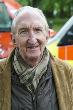 CNTV KRUEGER- Mike Krueger Schauspieler zu Gast als Unterstuetzer der Kampagne Respekt fuer Retter mit der Freiwilligen Feuerwehr Bargfeld-Stegen in der Feuerwehr Wache am 11.05.2026 in Bargfeld-Stegen Gemeinde im Kreis Stormarn in Schleswig-Holstein Schleswig-Holstein Deutschland