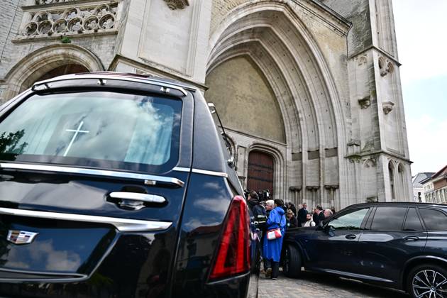 the funeral ceremony for Belgian media figure Hans Otten, Monday 11 May 2026 in Mechelen. Otten died on May 5.  DIRKxWAEM 173489308
