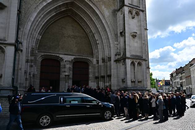 the funeral ceremony for Belgian media figure Hans Otten, Monday 11 May 2026 in Mechelen. Otten died on May 5.  DIRKxWAEM 173489597