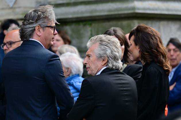 Television Maker Paul Jambers pictured during the funeral ceremony for Belgian media figure Hans Otten, Monday 11 May 2026 in Mechelen. Otten died on May 5.  DIRKxWAEM 173489609
