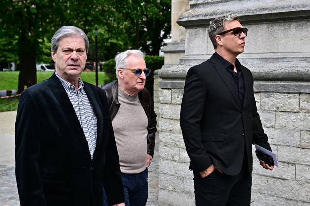James Cooke (R) pictured during the funeral ceremony for Belgian media figure Hans Otten, Monday 11 May 2026 in Mechelen. Otten died on May 5.  DIRKxWAEM 173489963