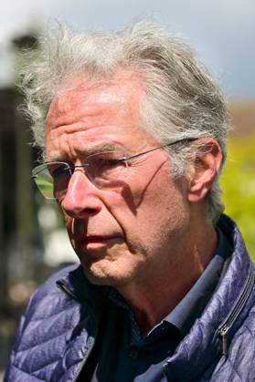 Jan Hautekiet attends the funeral ceremony for Belgian media figure Hans Otten, Monday 11 May 2026 in Mechelen. Otten died on May 5.  DIRKxWAEM 173495004
