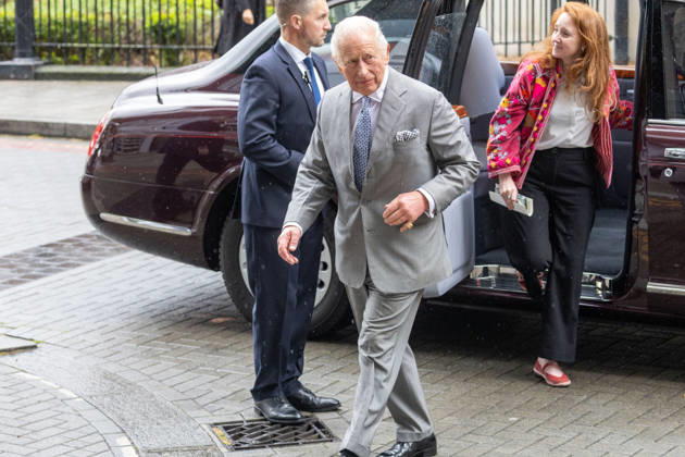 May 11, 2026, London, England, United Kingdom: King CHARLES III arrives at GuyÃ¢â‚¬â ¢s NHS Cancer Centre ahead of a visit. London United Kingdom - ZUMAs262 20260511_zip_s262_018 Copyright: xTayfunxSalcix