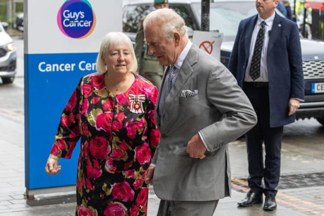 May 11, 2026, London, England, United Kingdom: King CHARLES III arrives at GuyÃ¢â‚¬â ¢s NHS Cancer Centre ahead of a visit. London United Kingdom  - ZUMAs262 20260511_zip_s262_020 Copyright: xTayfunxSalcix