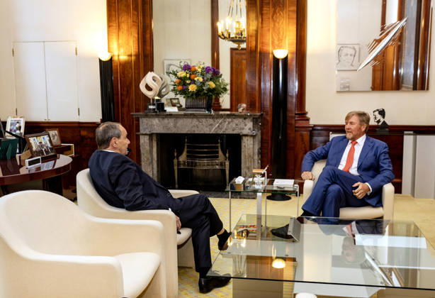 11-05-2026 Palace King Willem-Alexander during a meeting with Hans Vijlbrief, Minister of Social Affairs and Employment (D66), at palace Noordeinde in The Hague. Â  Copyright: xPPEx