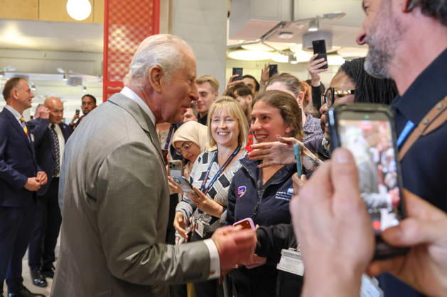 May 11, 2026, London, London, UK: London, UK. King Charles III arrives at Guy s Hospital in central London to mark its 300th anniversary and visit the hospitalÃ¢â‚¬â ¢s cancer centre. During the visit, King Charles heard from doctors and researchers about their work using AI and robotics to treat patients and was shown a demonstration of a robot-assisted surgical system. In the Chemotherapy Village, the King spoke with patients receiving cancer treatment under the care of the hospital before unveiling a plaque to commemorate the visit and mark the hospitalÃ¢â‚¬â ¢s 300th anniversary. London UK  - ZUMAl94_ 20260511_zaf_l94_012 Copyright: xDinendraxHariax