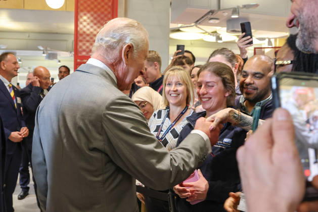 May 11, 2026, London, London, UK: London, UK. King Charles III arrives at Guy s Hospital in central London to mark its 300th anniversary and visit the hospitalÃ¢â‚¬â ¢s cancer centre. During the visit, King Charles heard from doctors and researchers about their work using AI and robotics to treat patients and was shown a demonstration of a robot-assisted surgical system. In the Chemotherapy Village, the King spoke with patients receiving cancer treatment under the care of the hospital before unveiling a plaque to commemorate the visit and mark the hospitalÃ¢â‚¬â ¢s 300th anniversary. London UK  - ZUMAl94_ 20260511_zaf_l94_013 Copyright: xDinendraxHariax