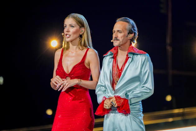 11.05.2026 - Europa, Österreich, Wien: 70. Eurovision Song Contest 2026 in der Wiener Stadthalle - Semi-final 1 (Dress Rehearsal 2); Victoria Swarovski and Michael Ostrowski Copyright: xJulianxSindricx