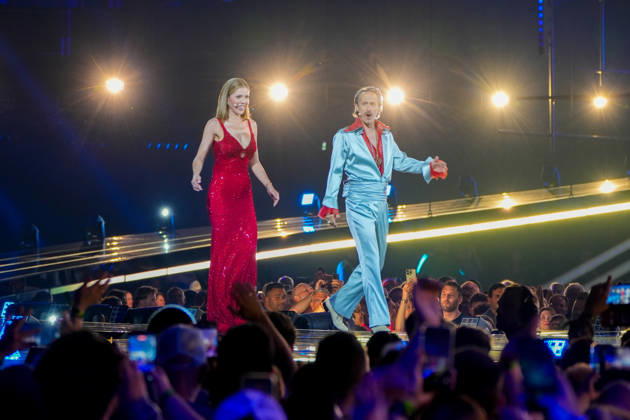 11.05.2026 - Europa, Österreich, Wien: 70. Eurovision Song Contest 2026 in der Wiener Stadthalle - Semi-final 1 (Dress Rehearsal 2); Victoria Swarovski and Michael Ostrowski Copyright: xJulianxSindricx