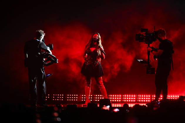 VIENNA, AUSTRIA 20260511 Felicia representing Sweden with the entry My System during the second rehearsal for the semi-final 1 of the 70th edition of the Eurovision Song Contest ESC in Wiener Stadthalle in Vienna, Austria, Monday, May 11, 2026 VIENNA AUSTRIA x10070x  Copyright: xJessicaxGow TTx EUROVISION 2026 GENREP 2 SEMIFINAL 1 8QkDHcLOW5M
