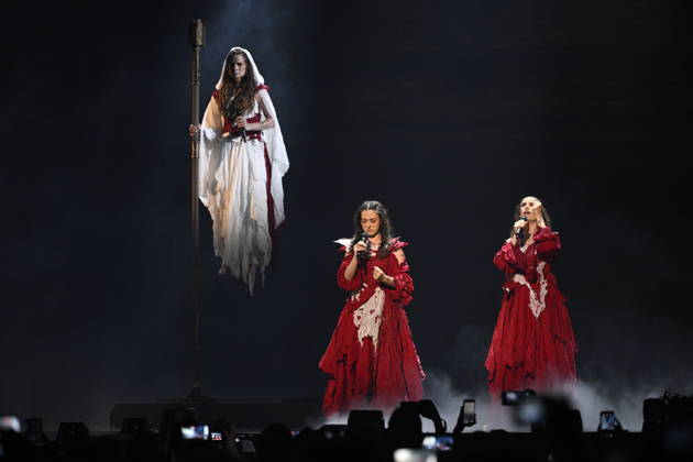 VIENNA, AUSTRIA 20260511 Lelek representing Croatia with the entry Andromeda during the second rehearsal for the semi-final 1 of the 70th edition of the Eurovision Song Contest ESC in Wiener Stadthalle in Vienna, Austria, on Monday, May 11, 2026 VIENNA AUSTRIA x10070x  Copyright: xJessicaxGow TTx EUROVISION 2026 GENREP 2 SEMIFINAL 1 3y4xY4Xrb_E