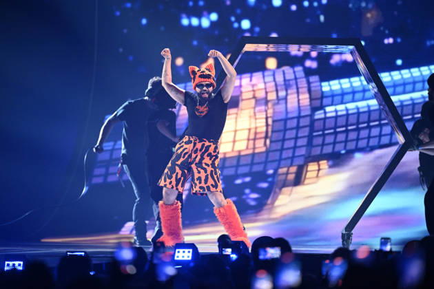 VIENNA, AUSTRIA 20260511 Akylas representing Greece with the entry Ferto during the second rehearsal for the semi-final 1 of the 70th edition of the Eurovision Song Contest ESC in Wiener Stadthalle in Vienna, Austria, on Monday, May 11, 2026 VIENNA AUSTRIA x10070x  Copyright: xJessicaxGow TTx EUROVISION 2026 GENREP 2 SEMIFINAL 1 ZK727zl0OAM