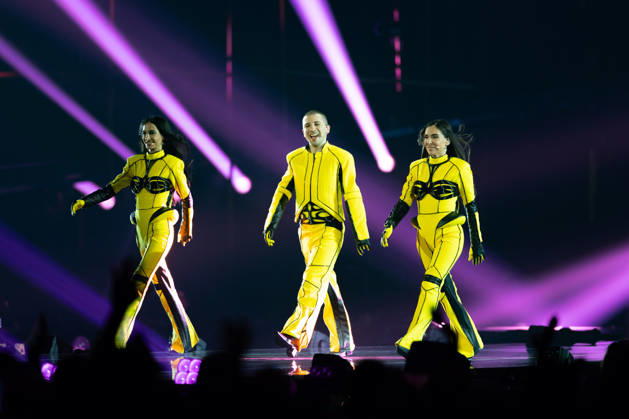 Eurovision Song Contest 2025 Dress Rehearsal 2 of First Semi Final, 11.05.2026 VIENNA, AUSTRIA - 11 MAY 2026: Image shows Georgia group Bzikebi for Georgia performing the song On Replay during Eurovision Song Contest 2025 Dress Rehearsal 2 of First Semi Final at Wiener Stadthalle on 11 05 2026 in Vienna, Austria. Vienna Wiener Stadthalle Austria Copyright: xBEAUTIFULxSPORTS Froehlichx