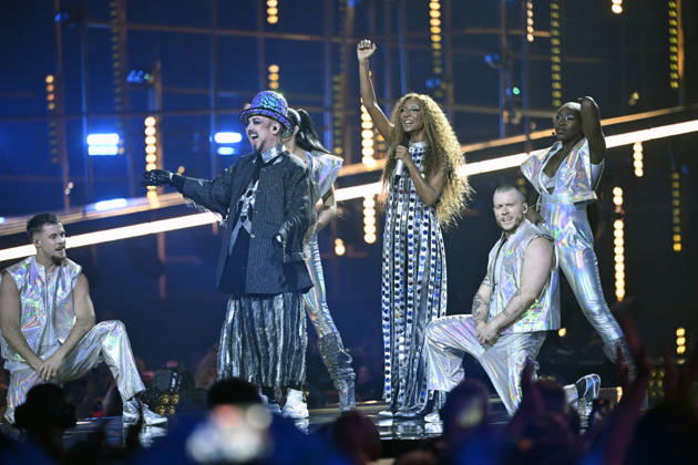 VIENNA, AUSTRIA 20260511 Senhit feat Boy George representing San Marino with the entry Superstar during the second rehearsal for semi final 1 of the 70th Eurovision Song Contest ESC at the Wiener Stadthalle in Vienna, Austria, Monday, May 11, 2026 VIENNA AUSTRIA x10070x  Copyright: xJessicaxGow TTx EUROVISION 2026 REHEARSAL SEMI-FINAL 1 qw4wdoSBXhk