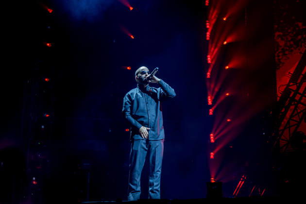 Arcangel concert at the Movistar Arena The American artist Arcangel during a performance at the Movistar Arena, on May 11, 2026, in Madrid Spain The concert is part of his world tour La 8va Maravilla World Tour 20 Aniversario, with which he celebrates two decades of career as one of the great icons of reggaeton and Latin trap Espana  Copyright: xRicardoxRubiox 7516271