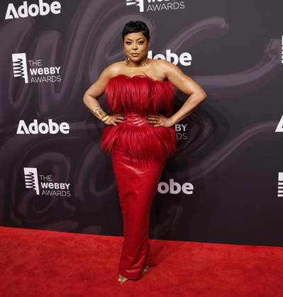 Taraji P. Henson arrives on the red carpet at the 30th Annual Webby Awards at Cipriani Wall Street on Monday, May 11, 2026 in New York City.  NYP20260511207 JOHNxANGELILLO