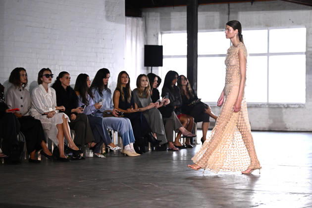 AUSTRALIAN FASHION WEEK, A model walks the runway wearing creations by Australian designer Bianca Spender, during Australian Fashion Week in Sydney, Tuesday, May 12, 2026. ( NO ARCHIVING SYDNEY NEW SOUTH WALES AUSTRALIA  Copyright: xDANxHIMBRECHTSx 20260512163583535213