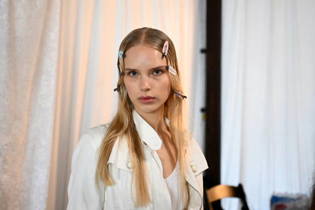 AUSTRALIAN FASHION WEEK, Models prepare backstage ahead of the runway show by Australian designer Bianca Spender, during Australian Fashion Week in Sydney, Tuesday, May 12, 2026. ( NO ARCHIVING SYDNEY NEW SOUTH WALES AUSTRALIA  Copyright: xDANxHIMBRECHTSx 20260512177220943026