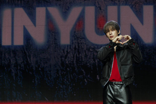 K-pop group YOUNITE holds media showcase for mini-album in Seoul Steve of South Korean boy group YOUNITE poses for photos during a showcase for their eighth mini-album, INYUN Part.1, in Seoul, South Korea, on May 12, 2026. The release marks the group s debut under their new agency, Para Music, and features five tracks centered on the themes of connection and fate. Seoul South Korea  Copyright: xMatrixxImagesx xJungxUi-Chelx