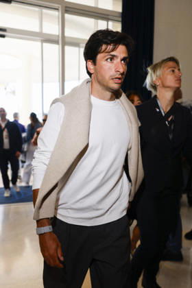 Cannes Rebecca Donaldson Carlos Sainz JR Exits Martinez MP Cannes, France- May 12: Carlos Sainz JR, Rebecca Donaldson arrive to Hotel Martinez during 79th Festival of Cannes, on May 12, 2026 in Milan, Italy. Photo by Marco Piovanotto ABACAPRESS:COM Cannes France  Copyright: xPiovanottoxMarco ABACAx